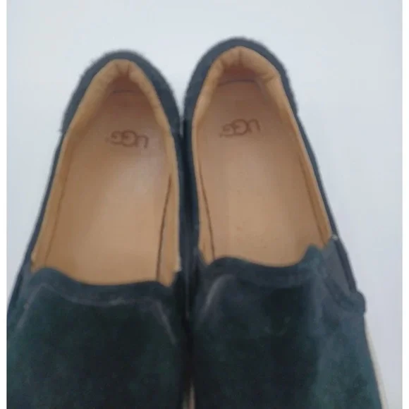 UGG Women's Australia Black Suede Slip On Sneaker size 7.5 - Picture 6 of 9